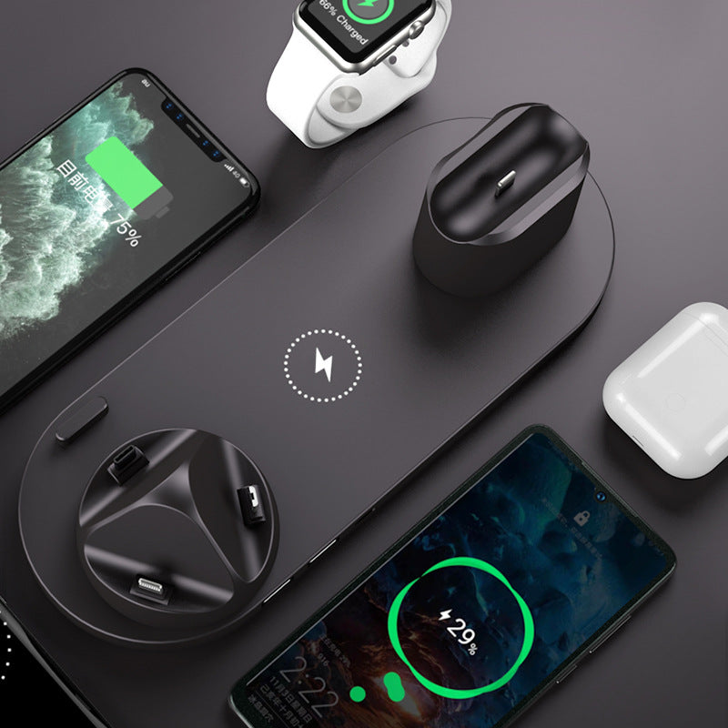 6-in-1 Super Fast Wireless Charging Station – Smart Dock for iPhone, Watch & AirPods