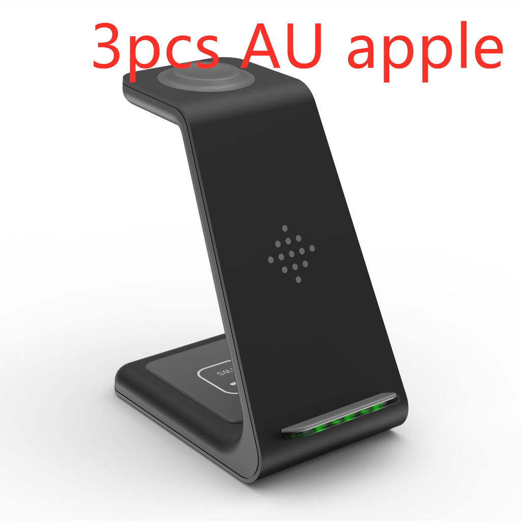3-in-1 Wireless Charging Dock – Fast Charge Station with Phone Holder Stand