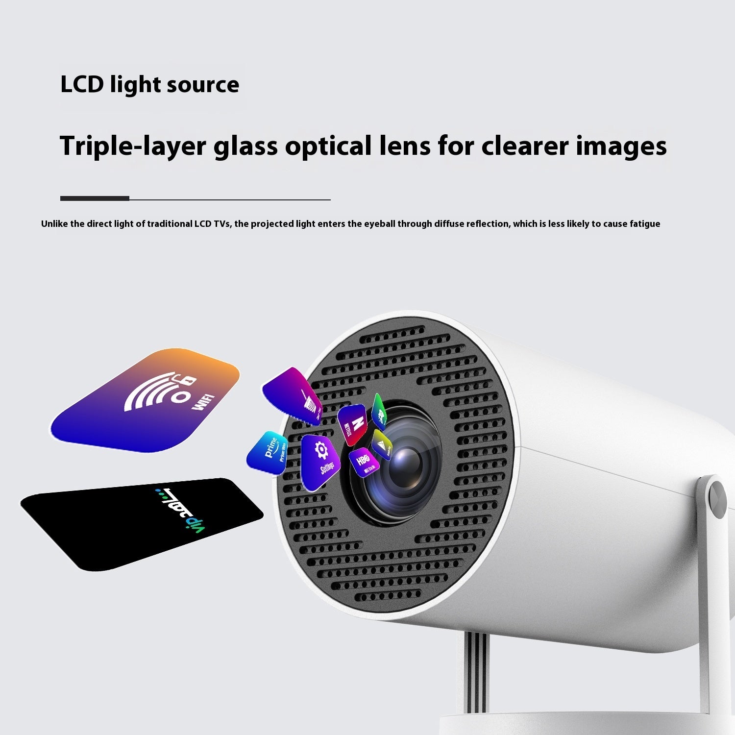 Mini 180° Auto Focus Projector – Luxury Home Edition