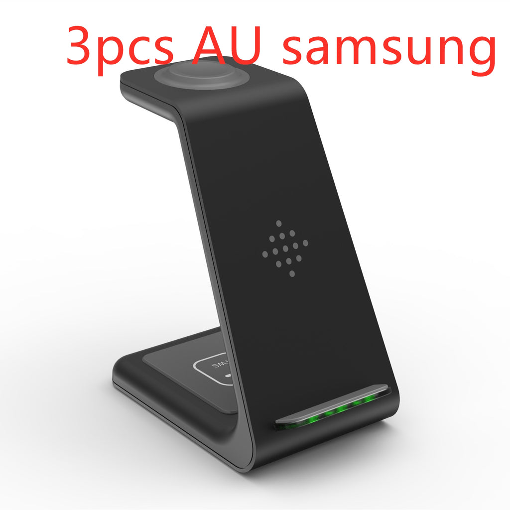 3-in-1 Wireless Charging Dock – Fast Charge Station with Phone Holder Stand