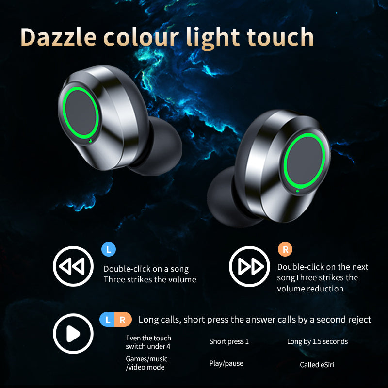 YD03 Bluetooth Earbuds – Smart LED Screen with Breathing Light