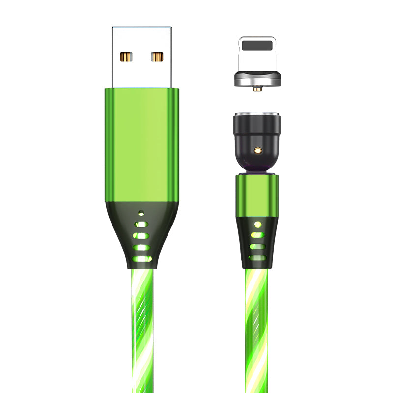540° Luminous Magnetic Fast Charging Cable – 3A LED Luxury Edition
