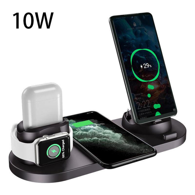 6-in-1 Super Fast Wireless Charging Station – Smart Dock for iPhone, Watch & AirPods