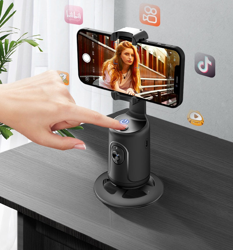 360° Auto Face Tracking Phone Gimbal – AI Smart Stabilizer for Vlog, Reels & Live Video