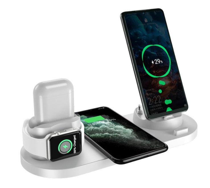6-in-1 Super Fast Wireless Charging Station – Smart Dock for iPhone, Watch & AirPods