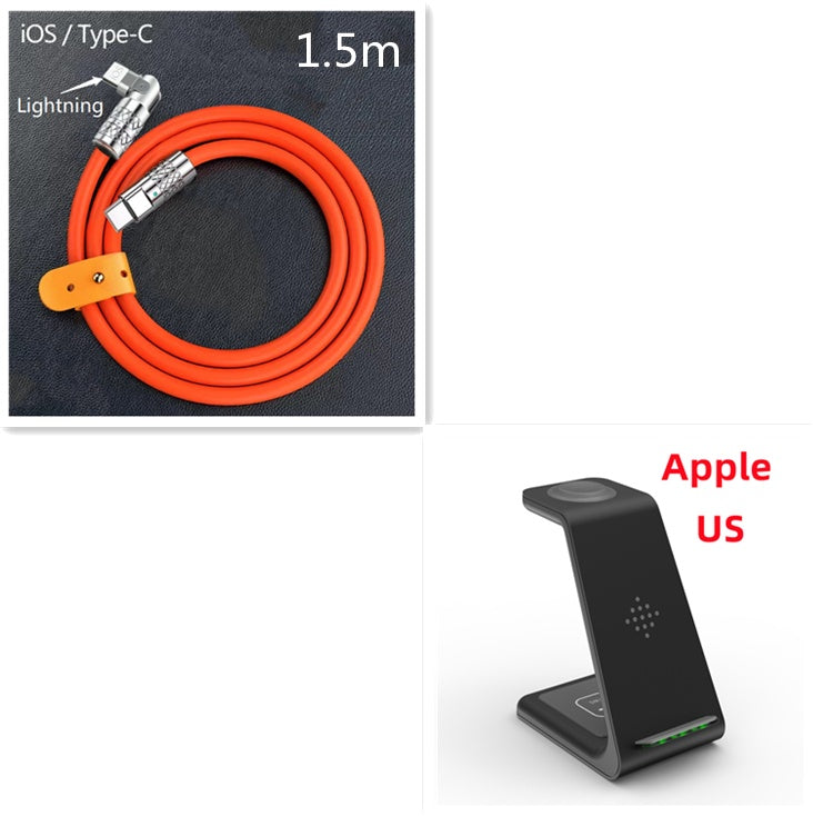 3-in-1 Wireless Charging Dock – Fast Charge Station with Phone Holder Stand