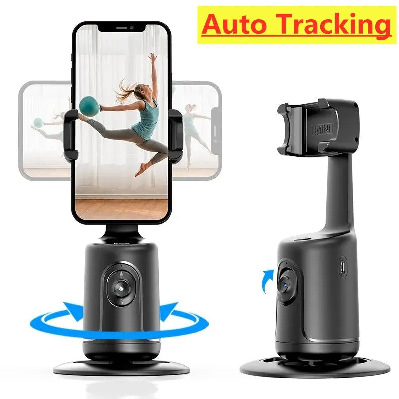 360° Auto Face Tracking Phone Gimbal – AI Smart Stabilizer for Vlog, Reels & Live Video